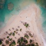Aerial View Of Tropical Beach In Caribbean